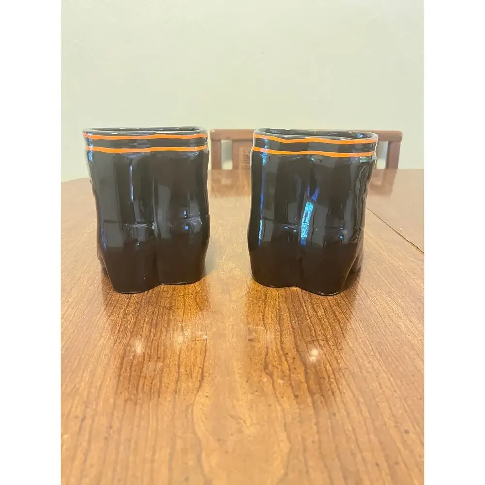 NWT Halloween Ceramic Witch Boot Shoes Flower Pots